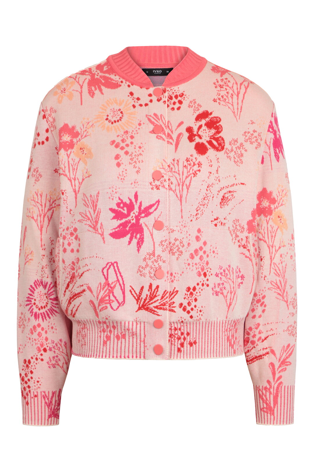 Jacquard Bomber Jacket, Floral Pattern