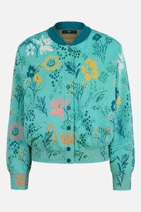 Jacquard Bomber Jacket, Floral Pattern