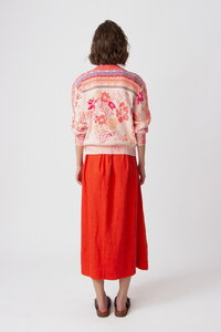 Jacquard Bomber Jacket, Floral Pattern