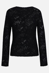 Solid Pullover O-Neck, Structure Pattern
