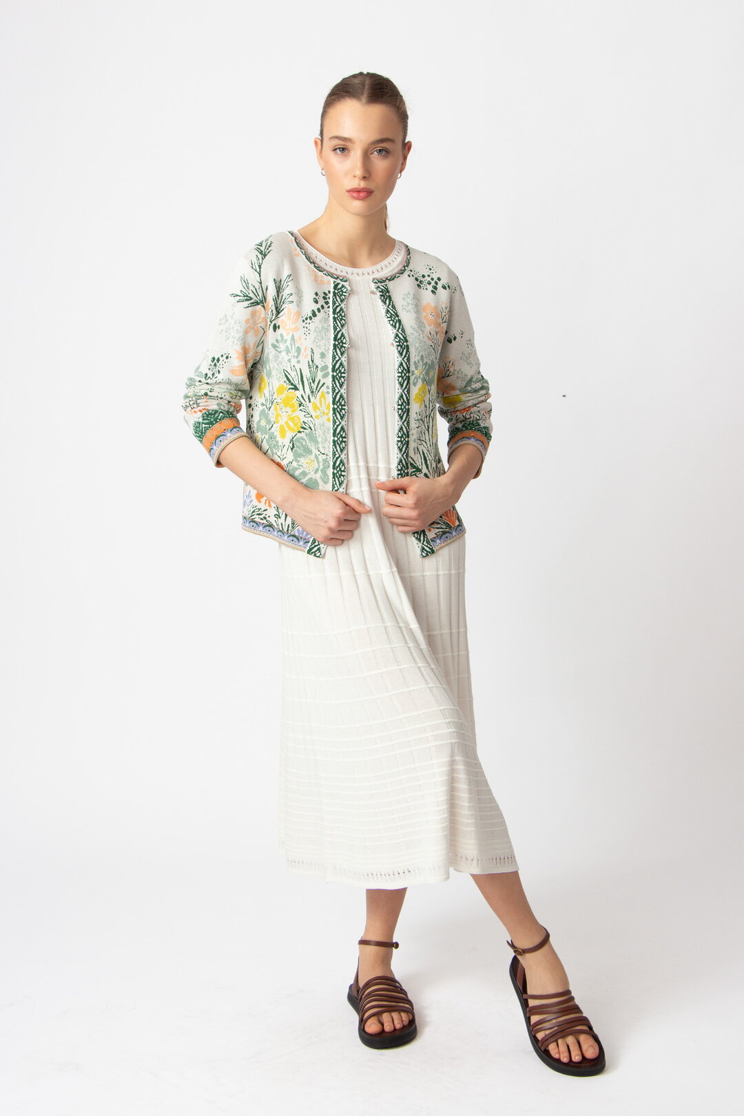 Jacquard Jacket, Floral Pattern