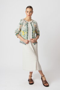 Jacquard Jacket, Floral Pattern