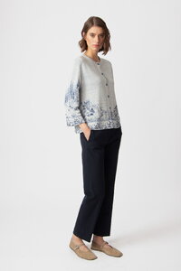 Jacquard Cardigan,  Garden Nostalgic Pattern