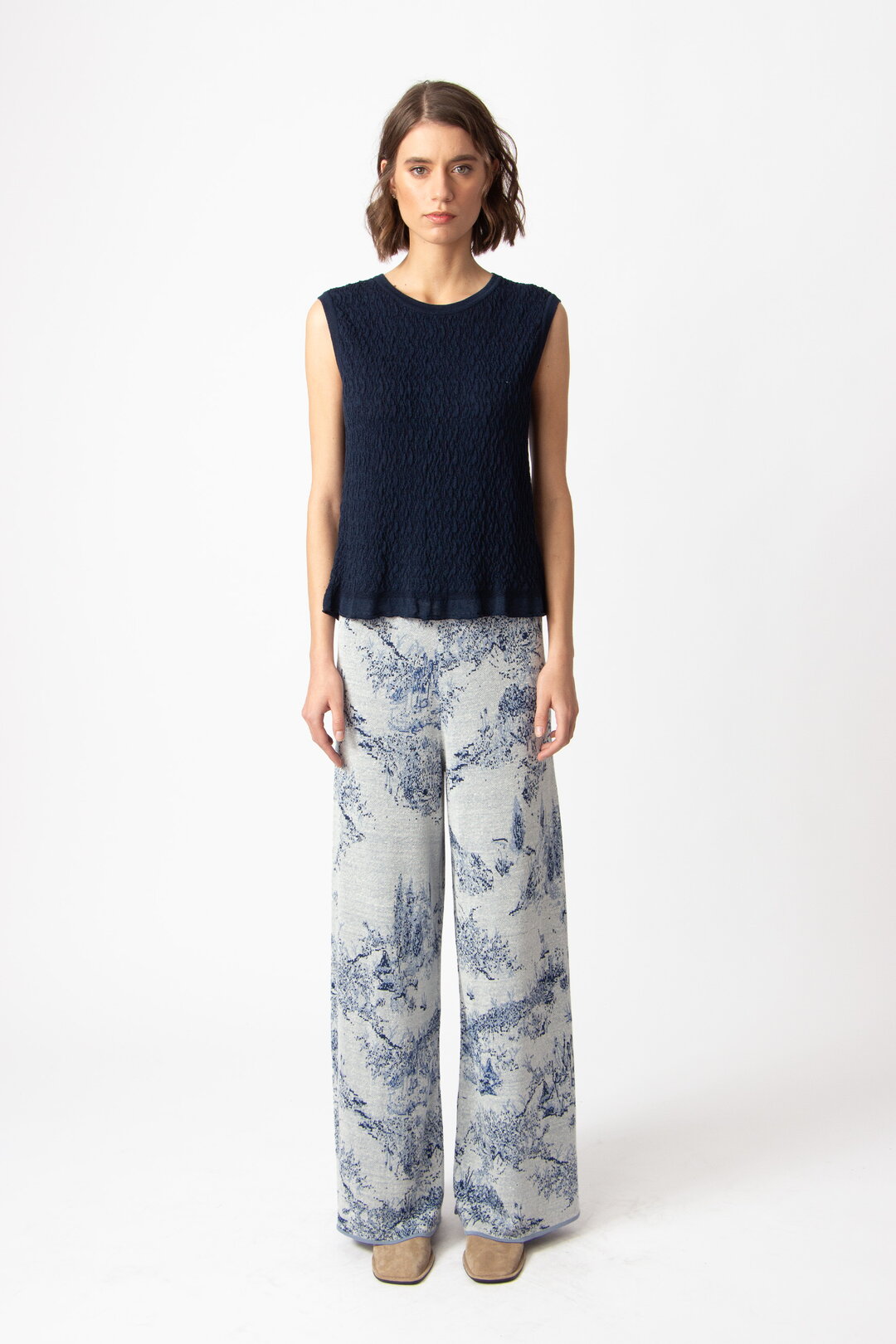 Jacquard Pants, Garden Nostalgic Pattern