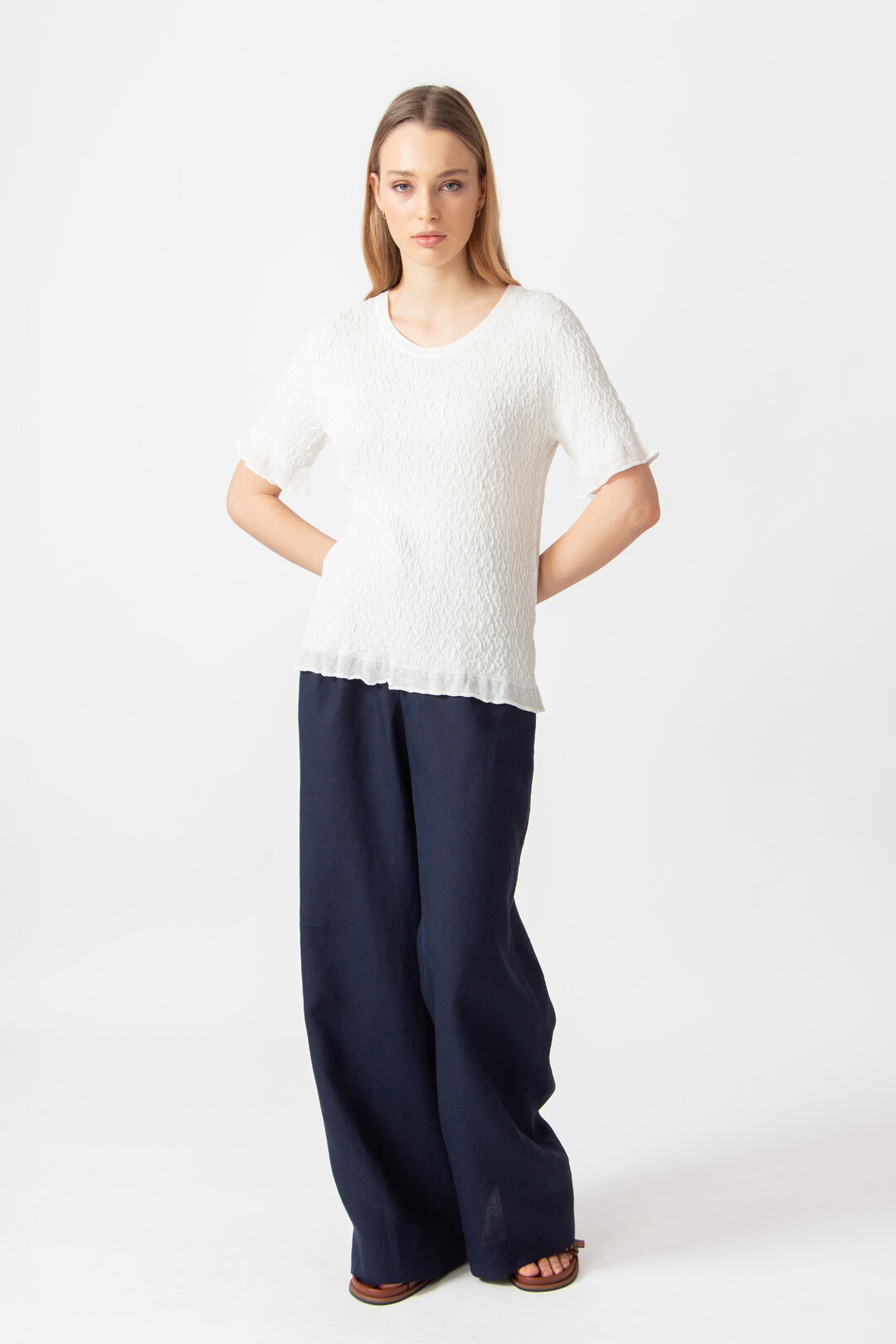 O-Neck Pullover, Structure Pattern