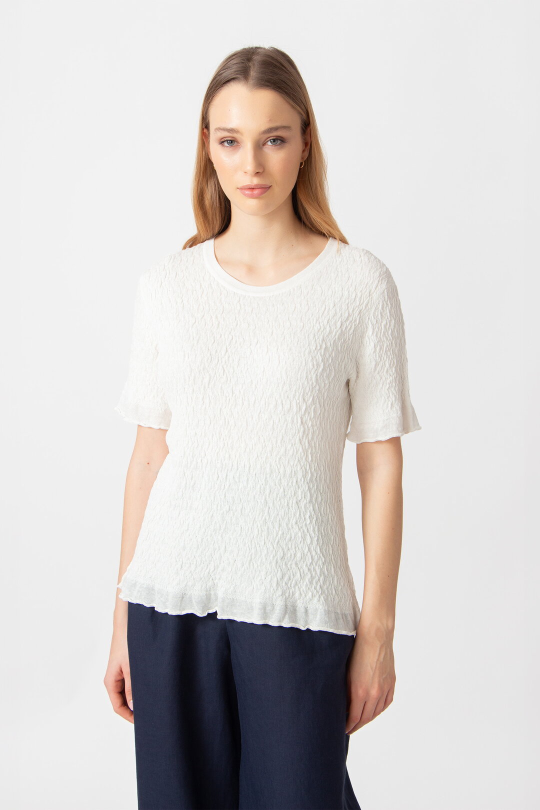 O-Neck Pullover, Structure Pattern