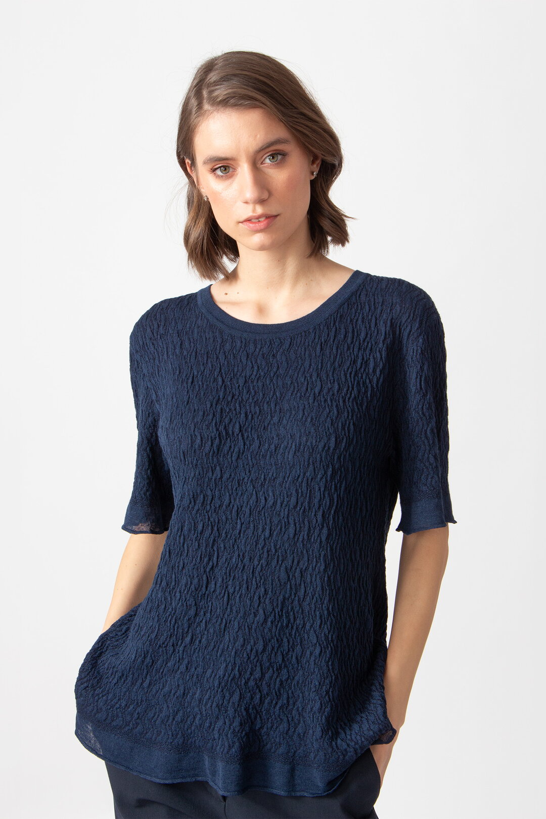 O-Neck Pullover, Structure Pattern