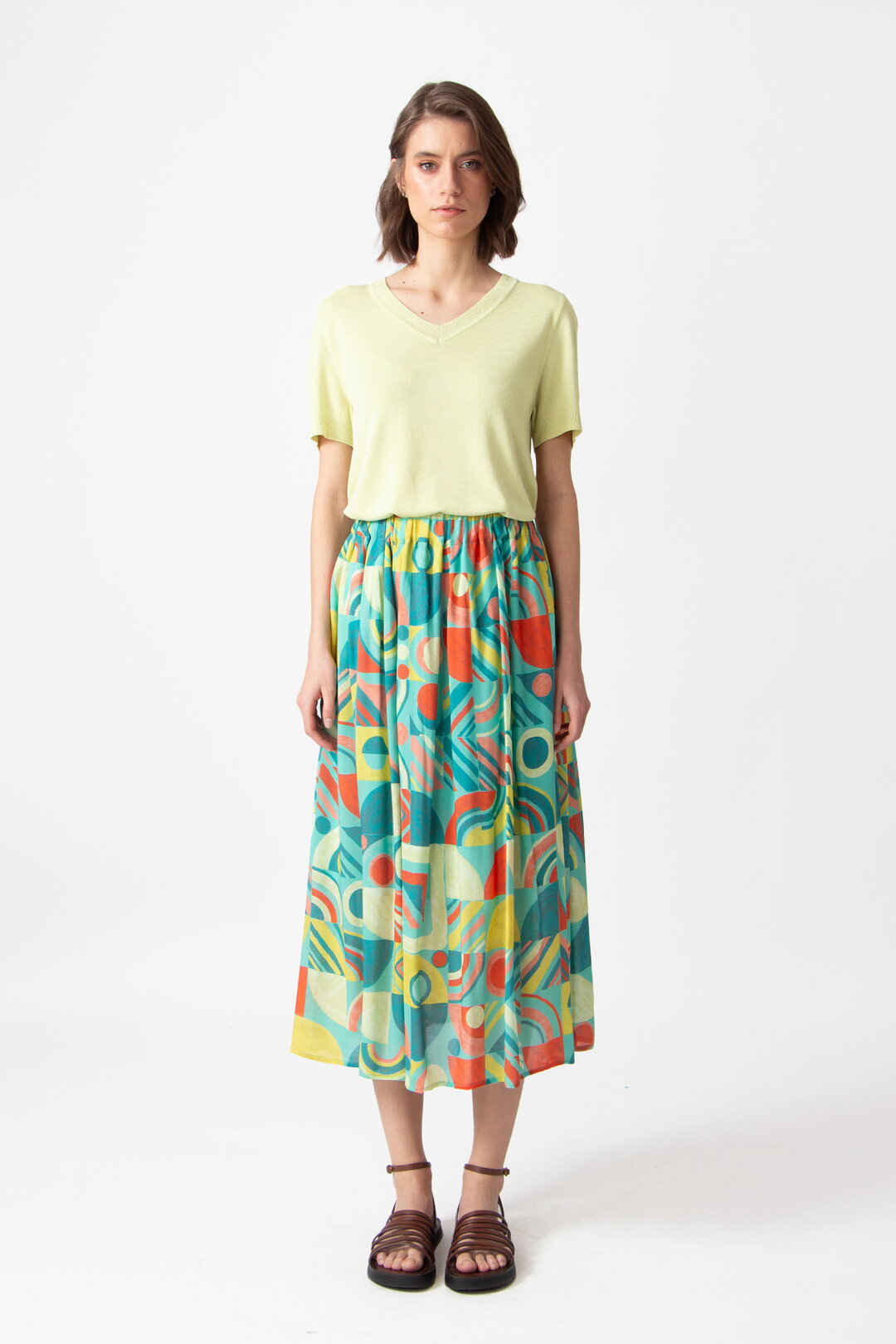 Printed Midi Skirt, Mix&Match Motif