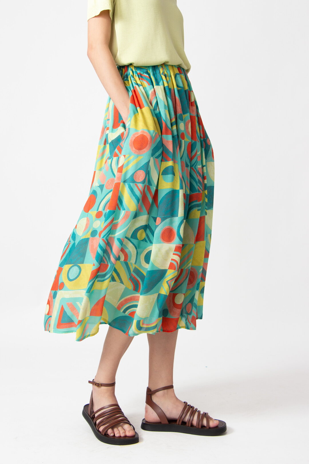 Printed Midi Skirt, Mix&Match Motif