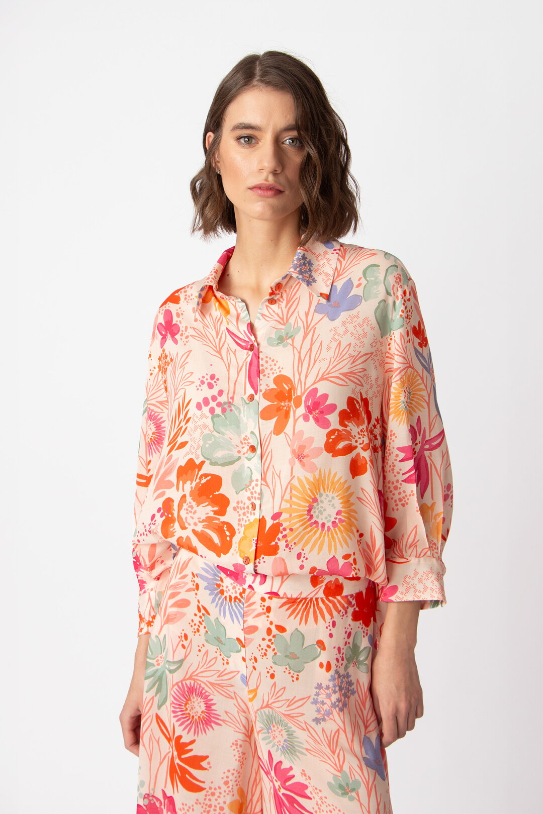 Printed Shirt, Floral Motif