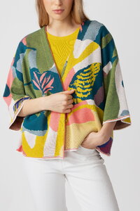 Gestrickter Strickjacke, Maximalist Tropics Motiv