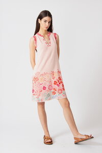 Ärmelloses Kleid, Floral Motiv