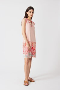 Ärmelloses Kleid, Floral Motiv