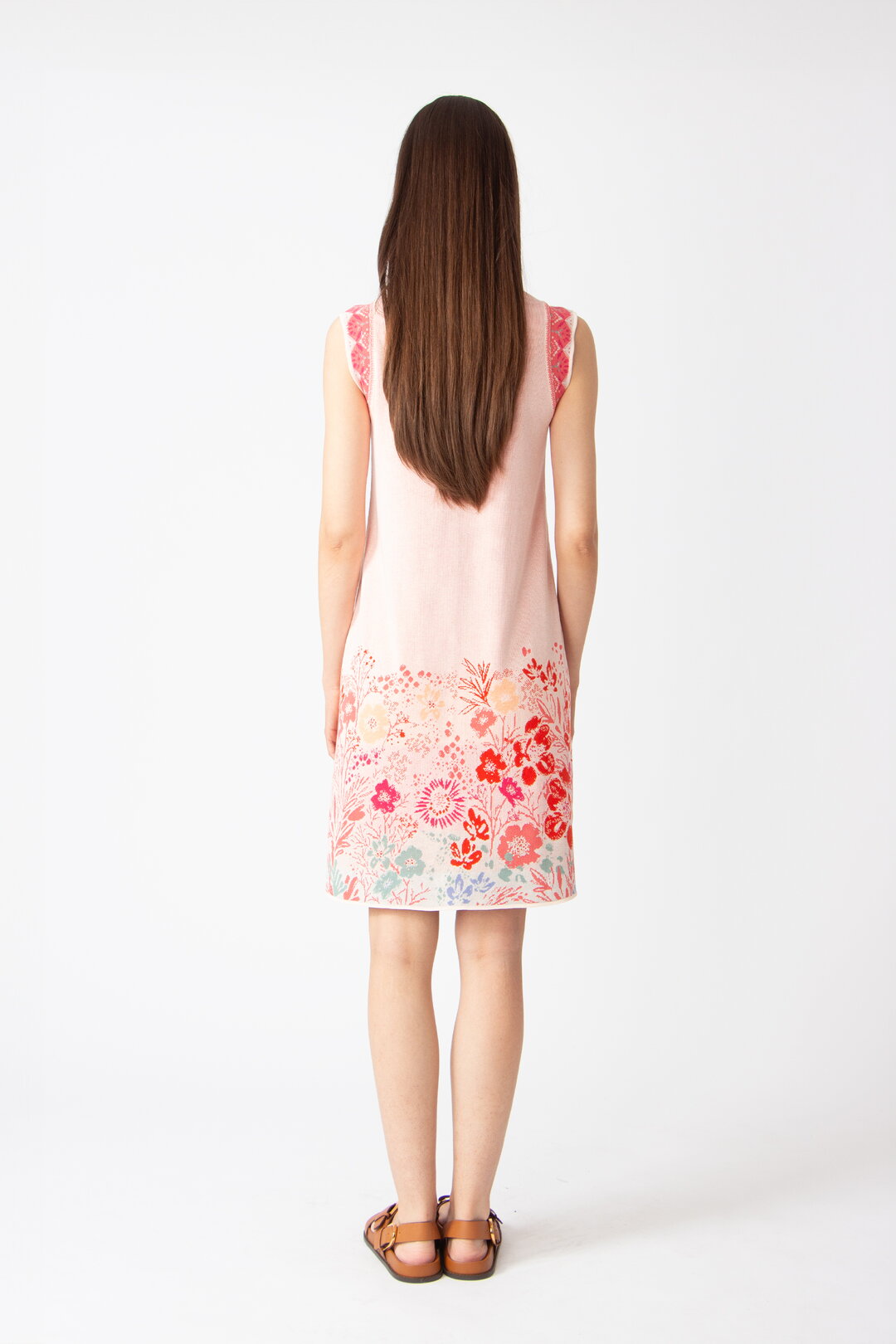 Ärmelloses Kleid, Floral Motiv