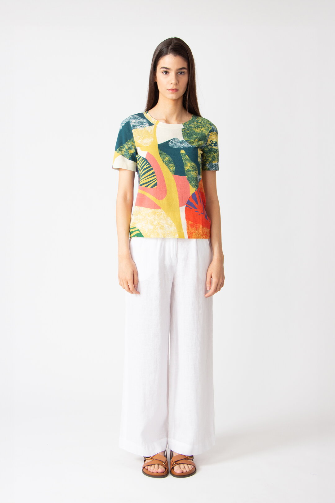 Bedruckter Pullover, Maximalist Tropics Motiv