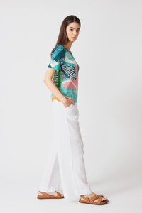 Bedruckter Pullover, Maximalist Tropics Motiv