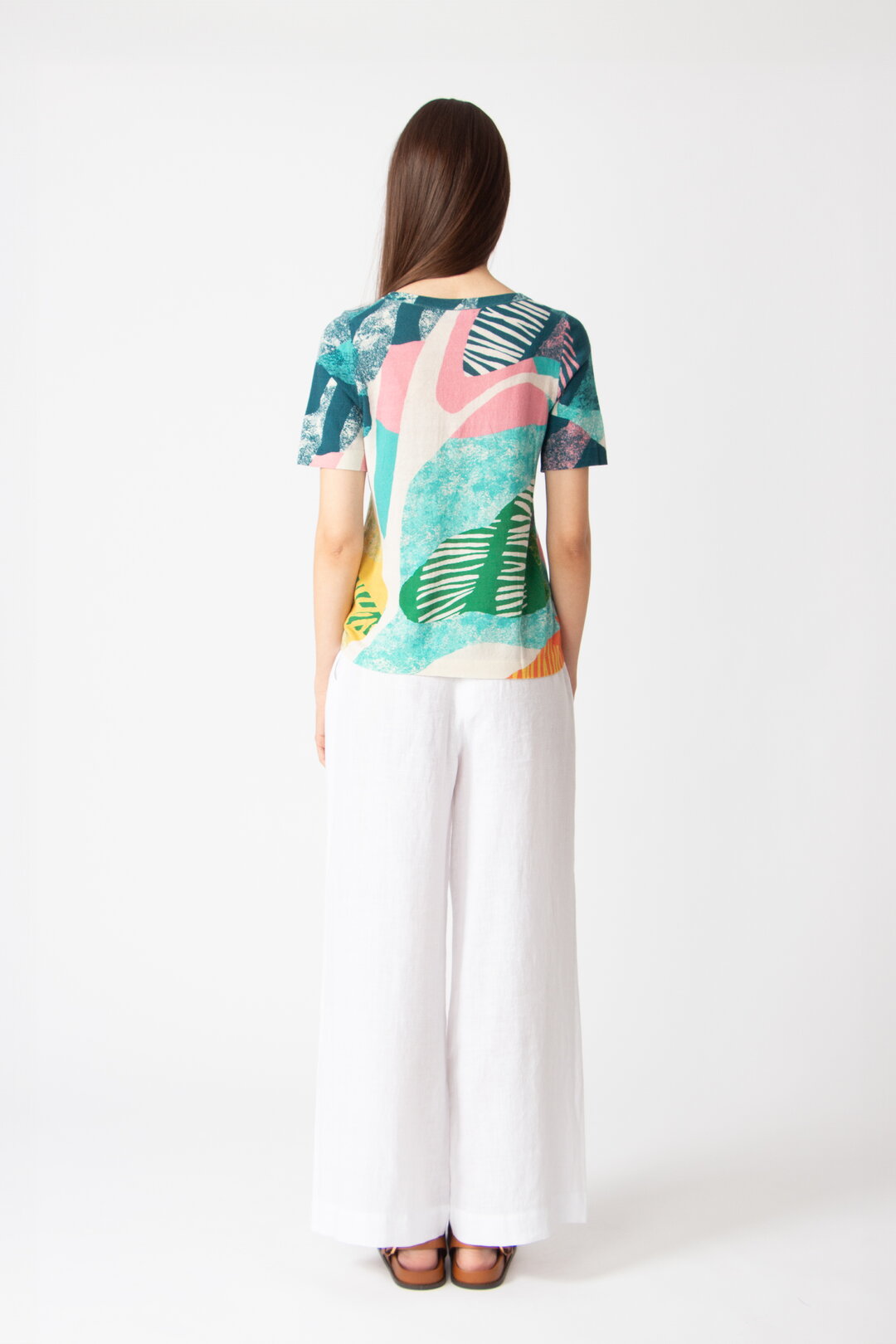 Bedruckter Pullover, Maximalist Tropics Motiv