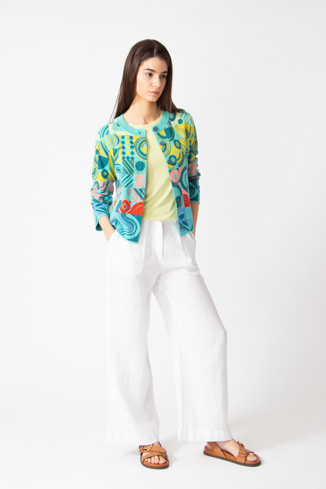 Jacket O-Neck, Mix&Match Pattern