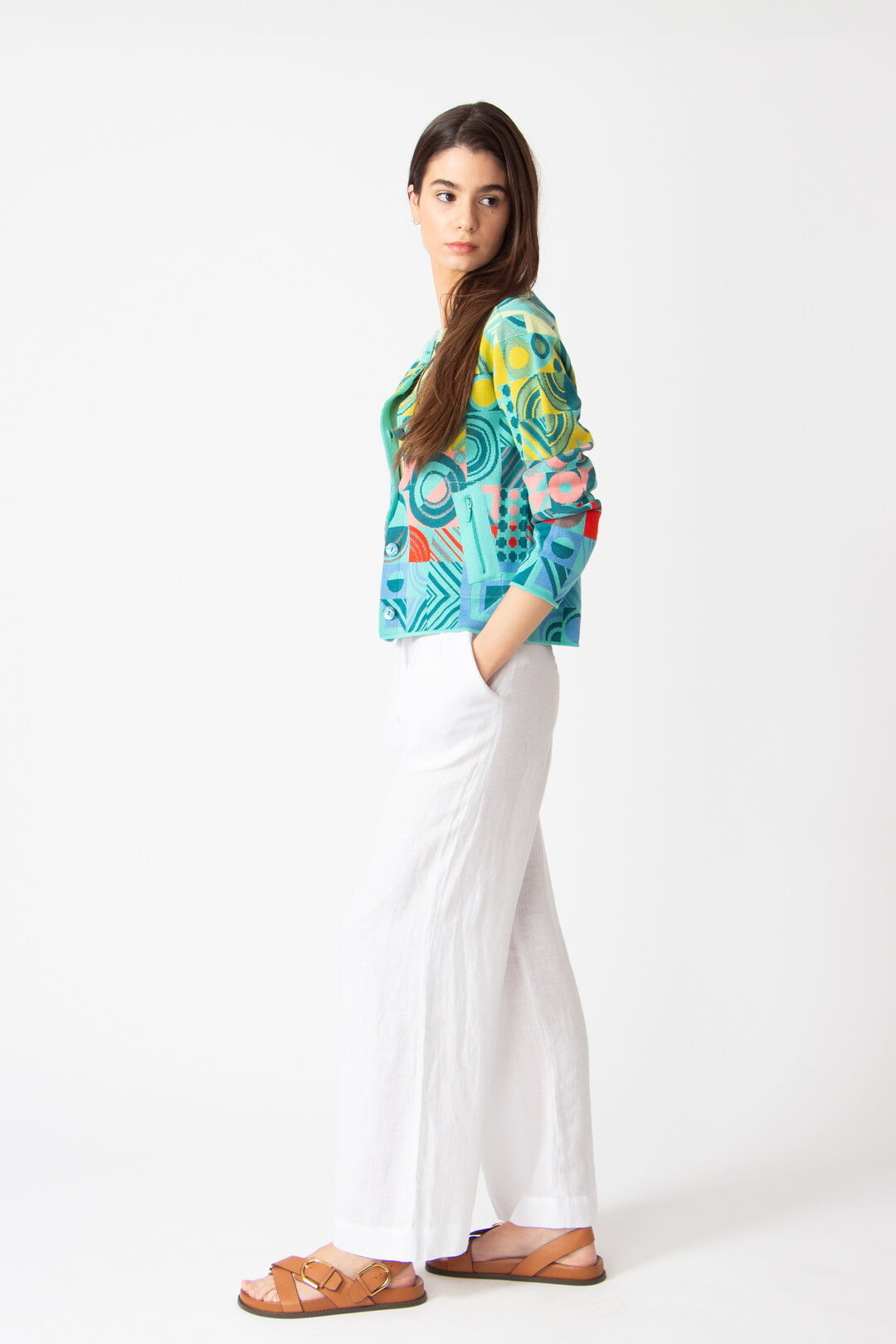 Jacket O-Neck, Mix&Match Pattern
