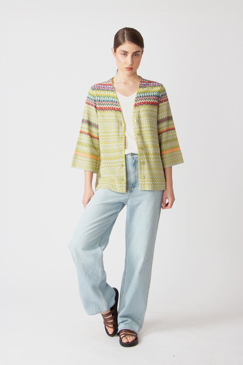 Kardigan, Retro Crochet Motiv