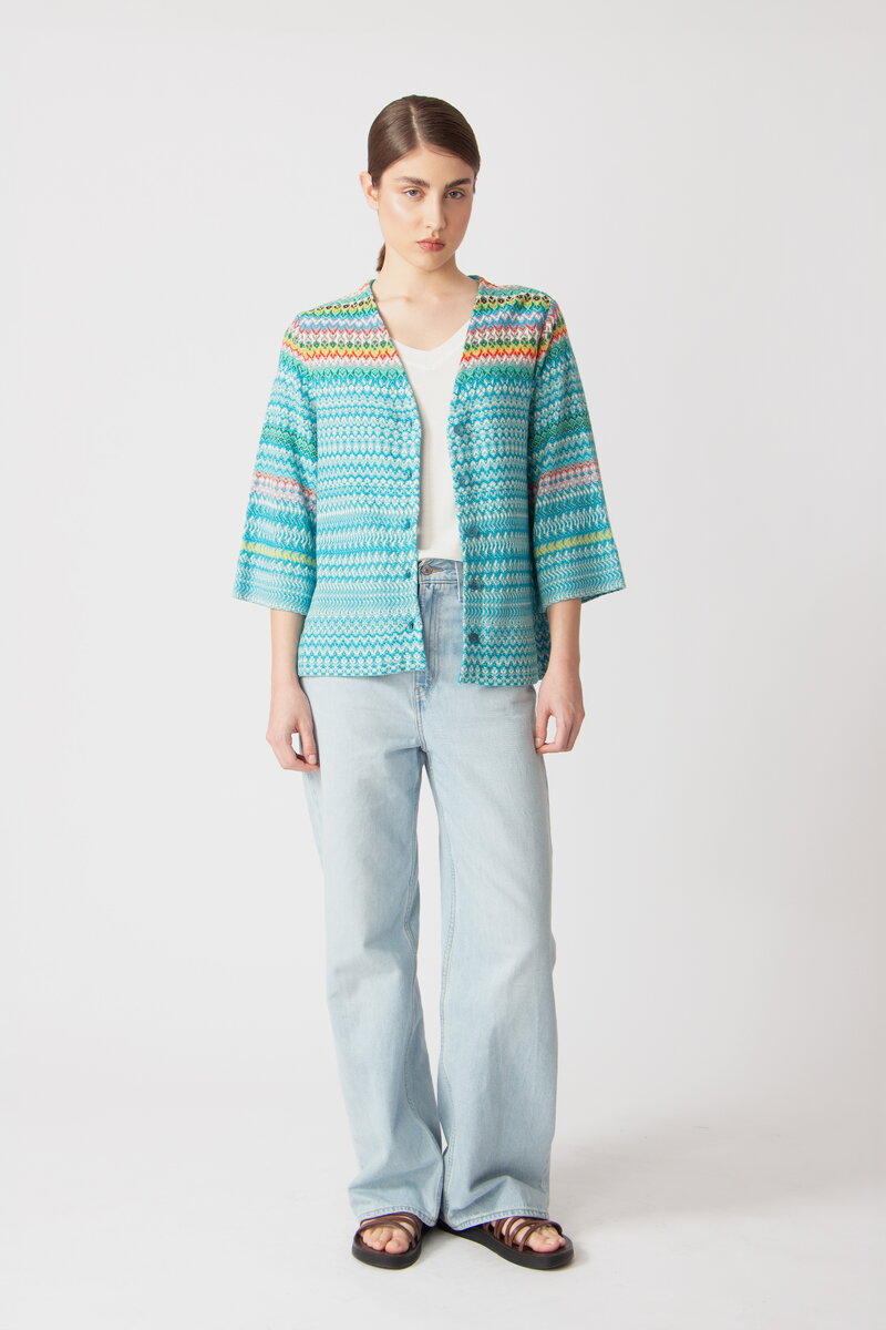 Strickjacke, Retro Crochet Motiv