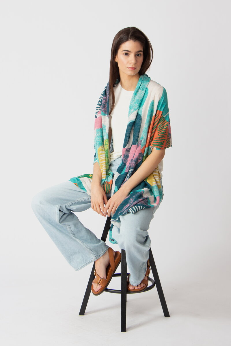 Bedrucktes Halstuch, Maximalist Tropics Motiv