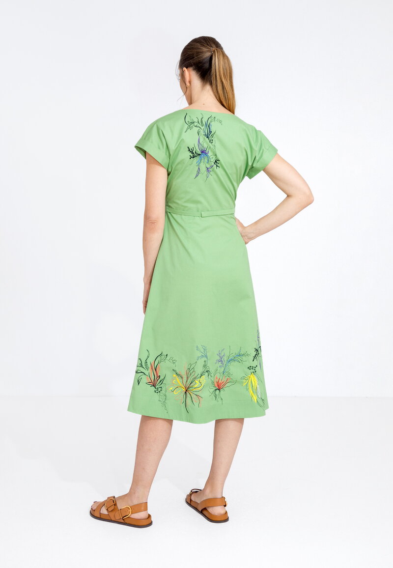 Poplin Embroidery Dress - granny - Dresses and skirts - Ivko Woman