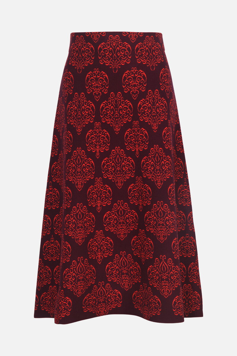 Jacquard Skirt, Ornament Pattern