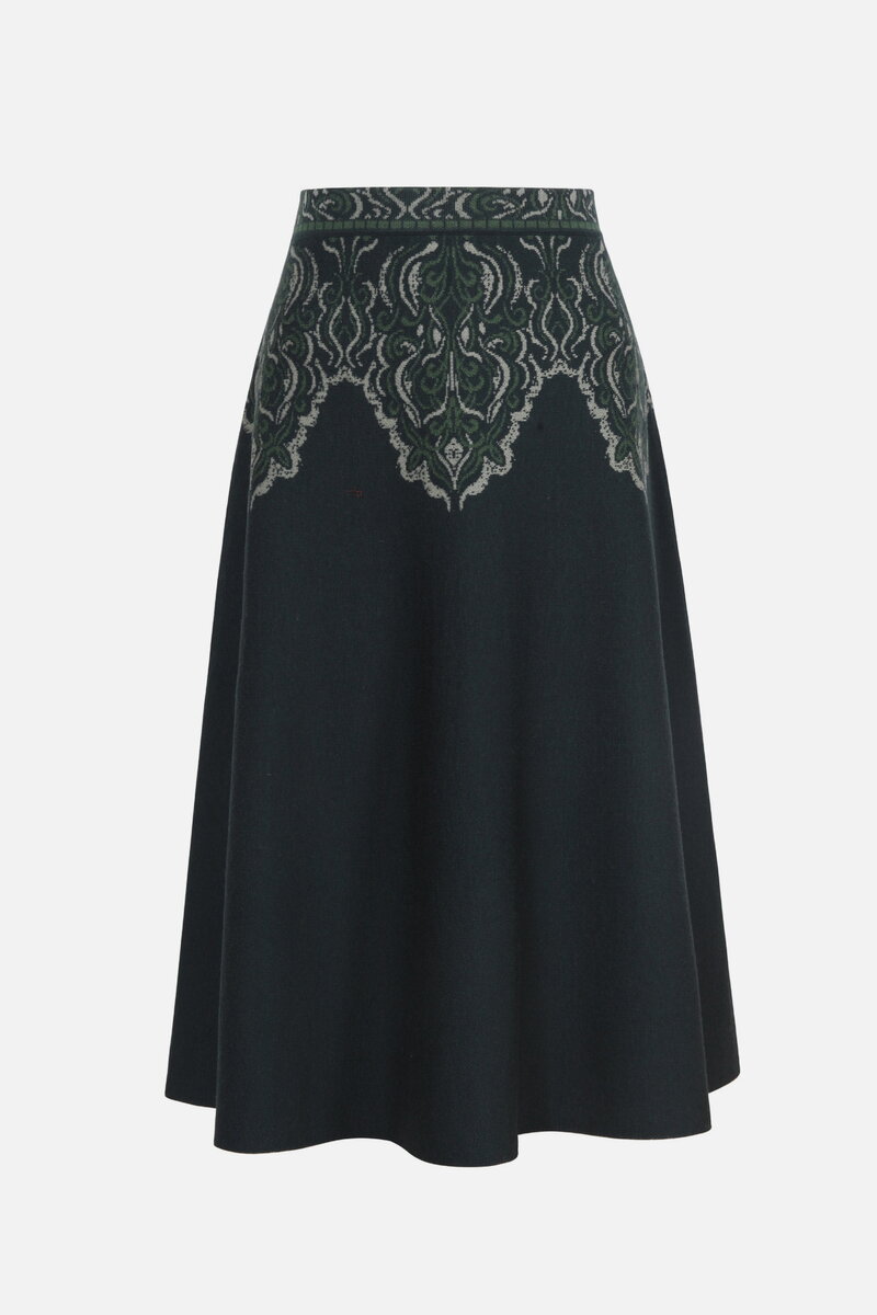 Jacquard Skirt, Ornament Pattern