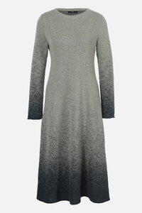 Langes Kleid mit U-Boot-Ausschnitt, Murmurationsmuster
