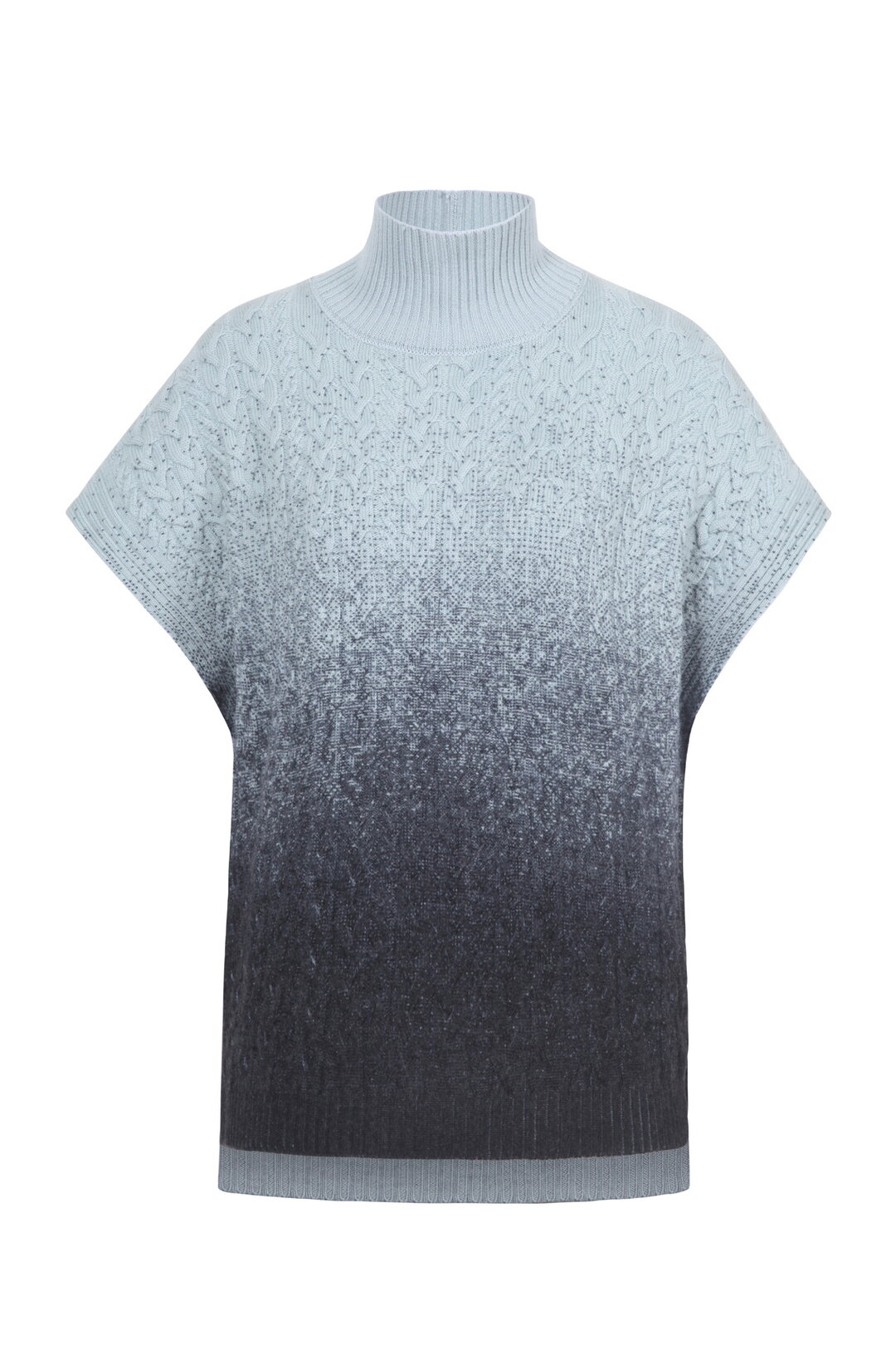 Rollneck Printed Sleeveless Pullover, Murmuration Pattern