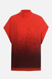 Bedruckter ärmelloser Pullover mit Rollkragen, Murmurationsmuster