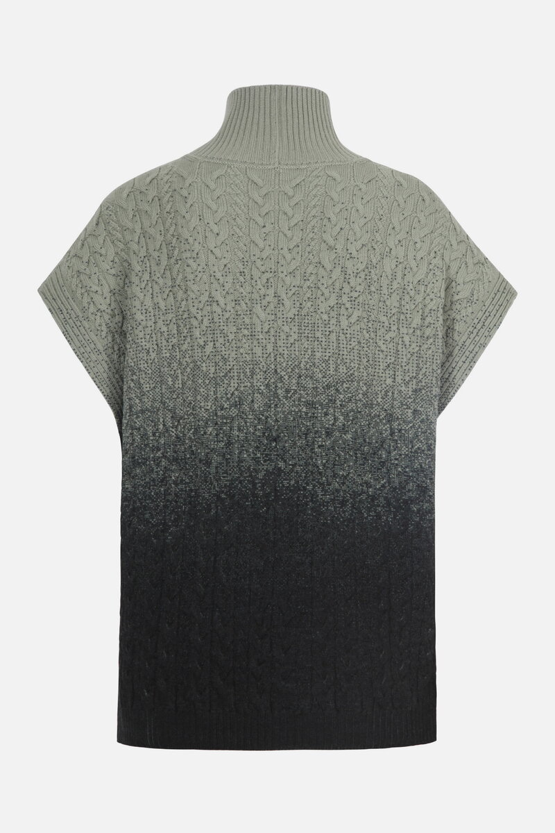 Rollneck Printed Sleeveless Pullover, Murmuration Pattern