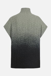 Bedruckter ärmelloser Pullover mit Rollkragen, Murmurationsmuster
