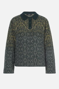 Pullover mit Kragen, Ornament Muster