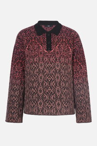 Pullover mit Kragen, Ornament Muster