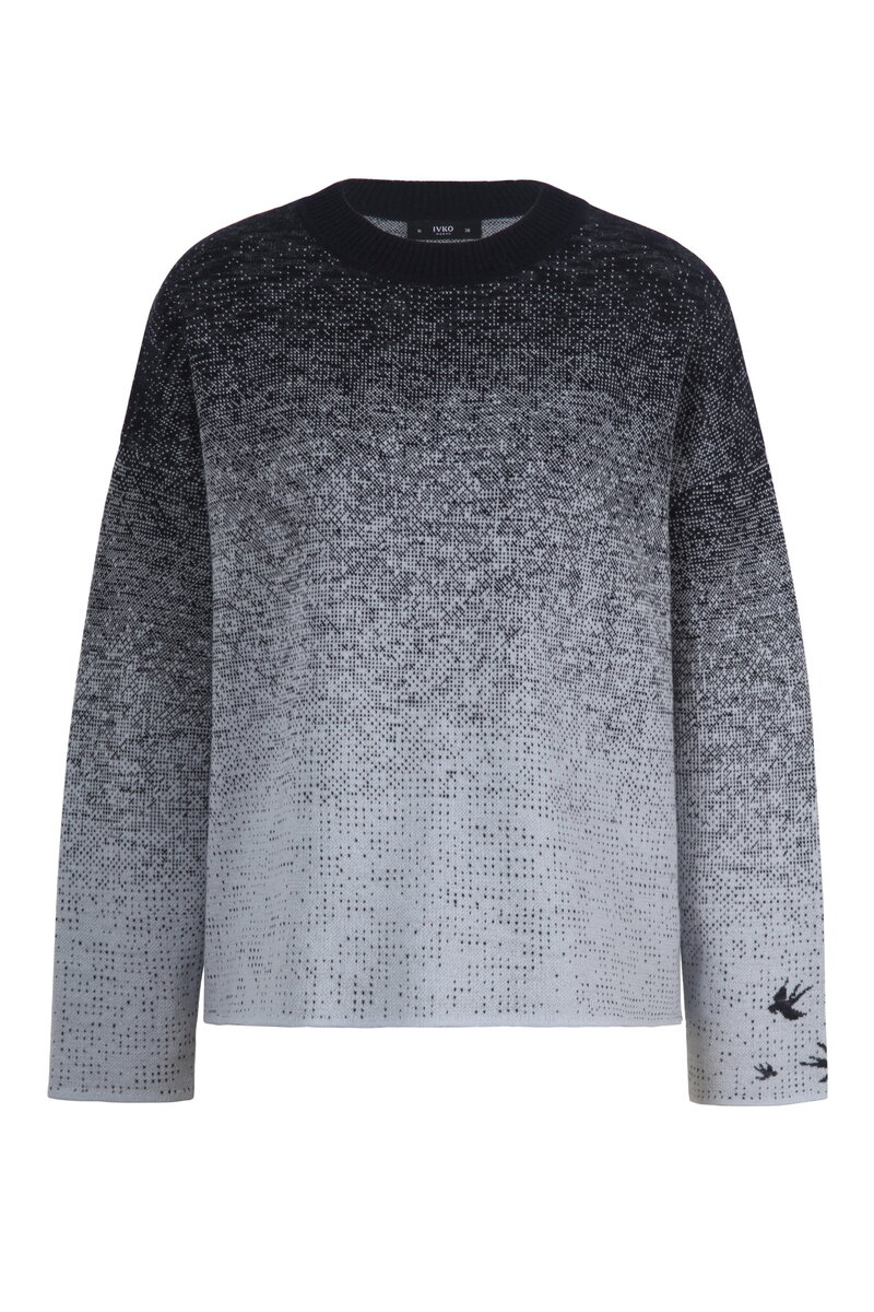 Jacquard-Pullover, Murmurationsmuster