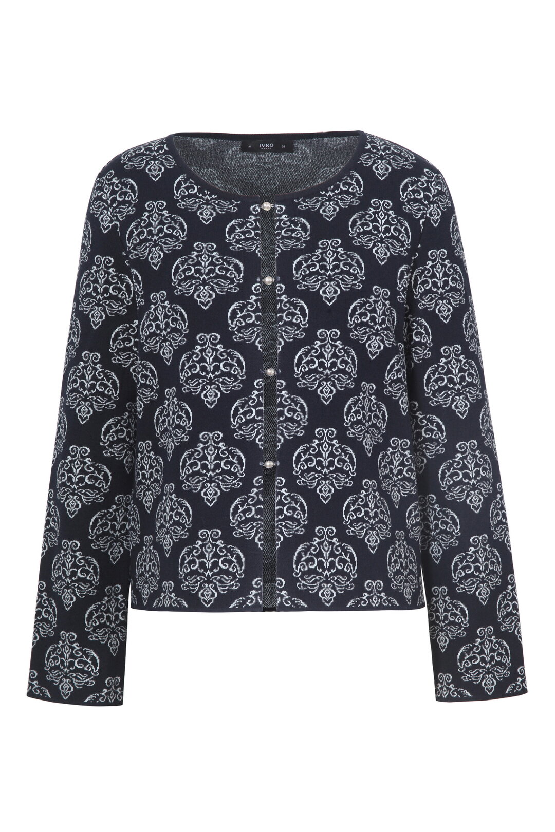 Jacquard-Strickjacke, Ornament Muster