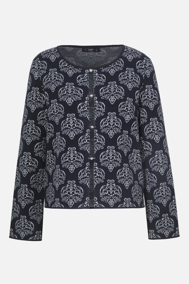 Jacquard-Strickjacke, Ornament Muster