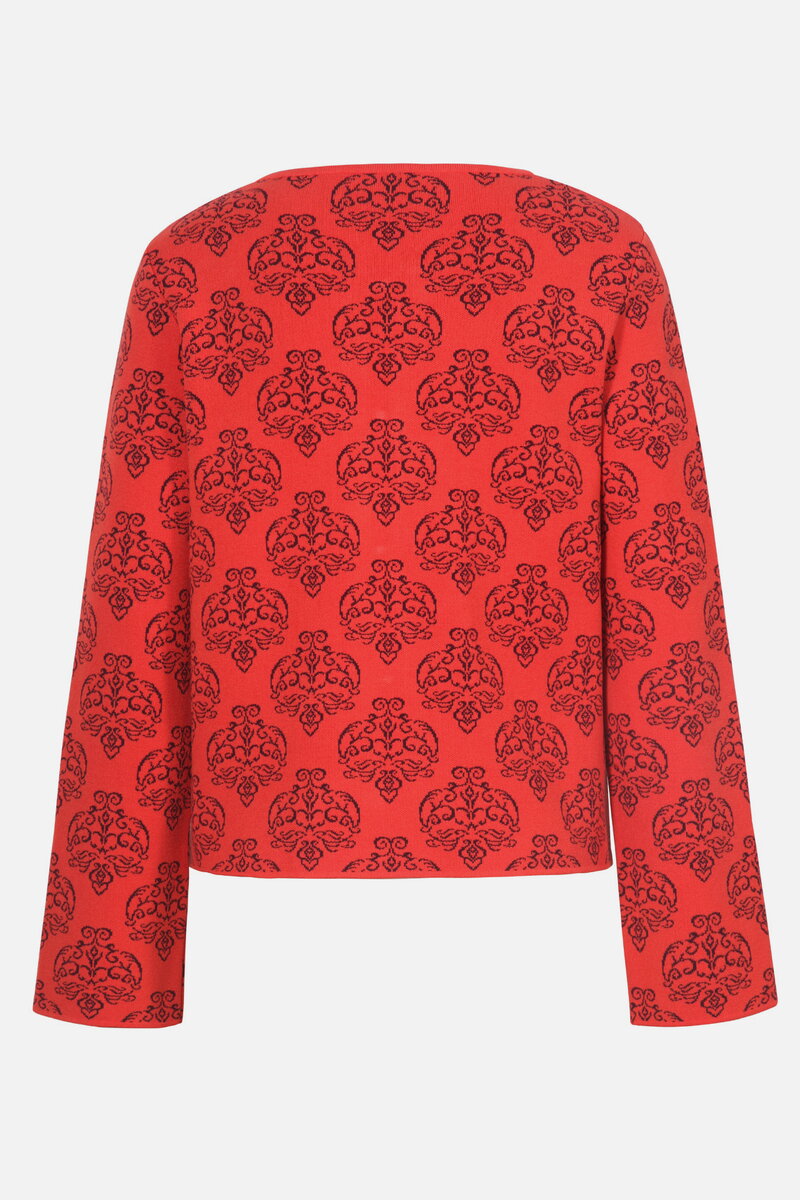 Jacquard Cardigan, Ornament Pattern