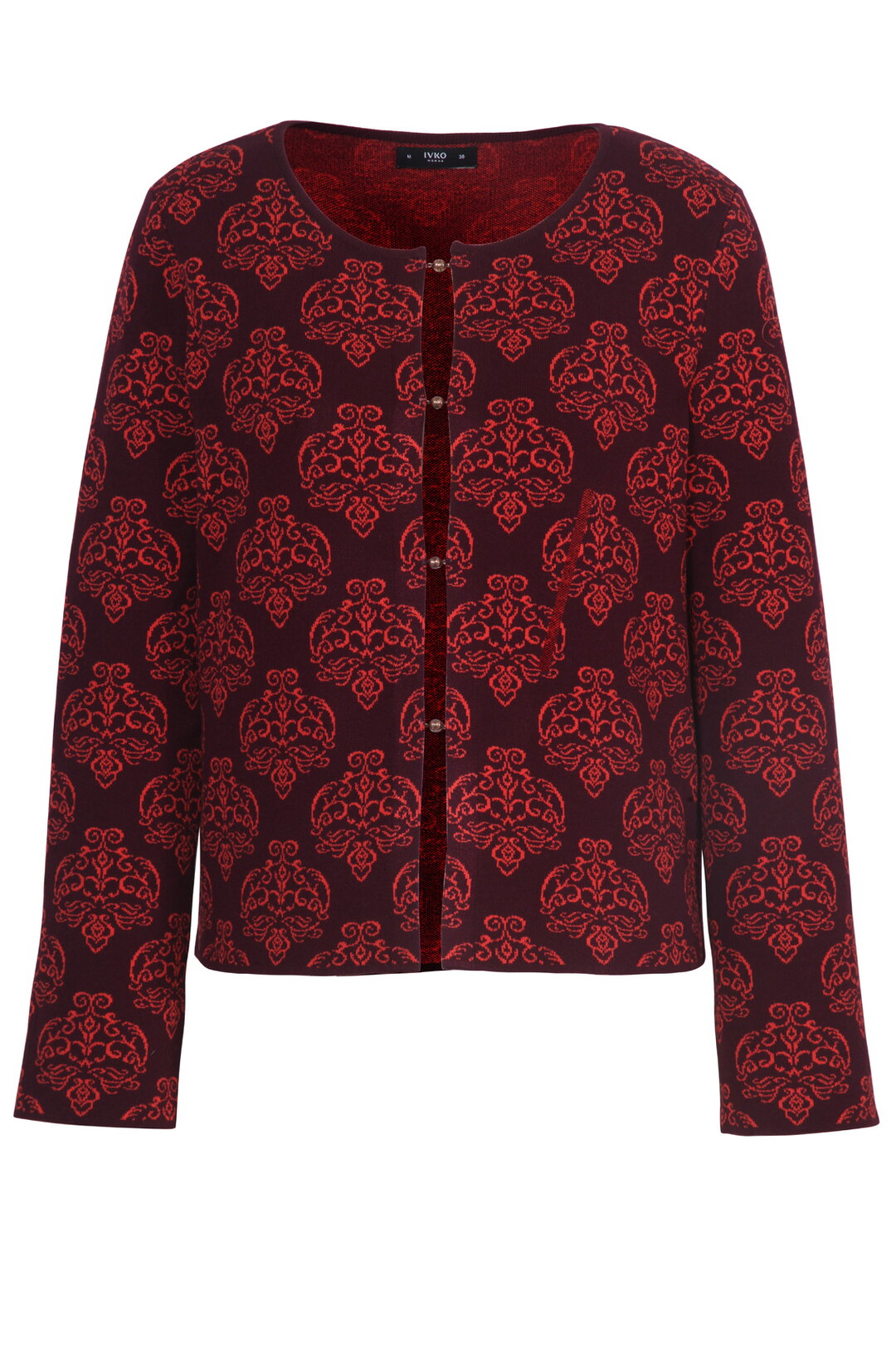Jacquard Cardigan, Ornament Pattern