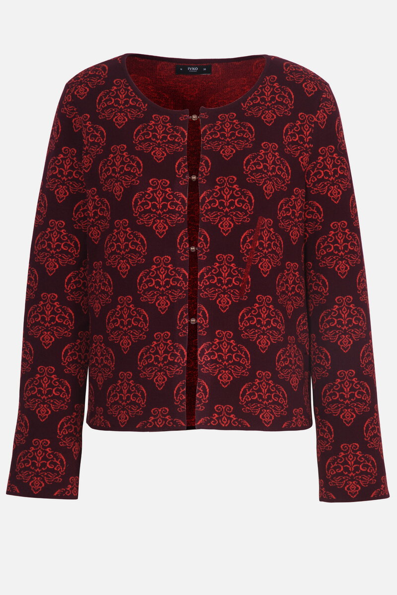 Jacquard Cardigan, Ornament Pattern