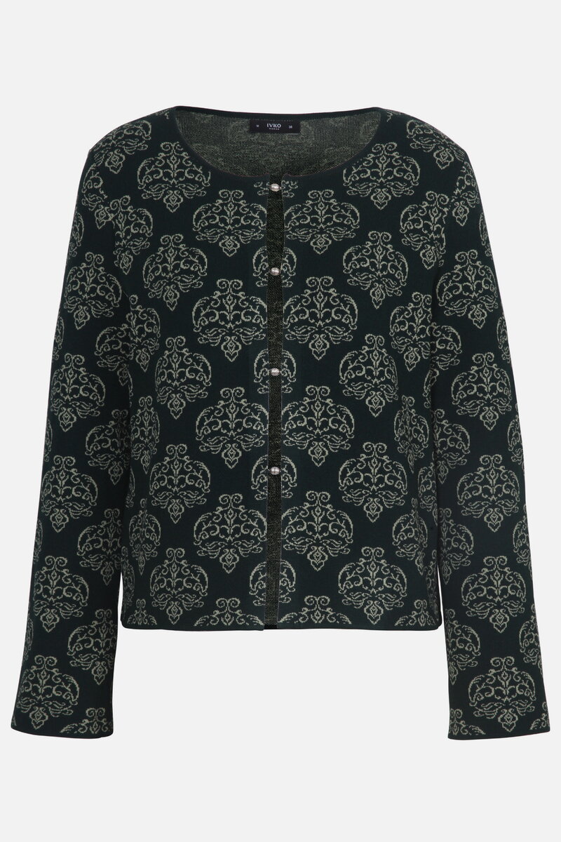 Jacquard Cardigan, Ornament Pattern