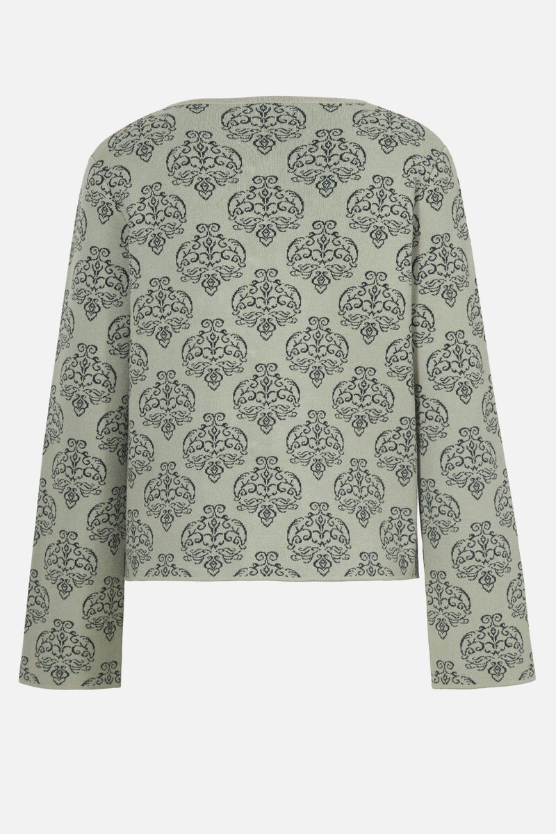 Jacquard Cardigan, Ornament Pattern