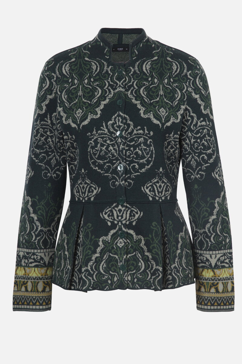Jacquard Cardigan, Ornament Pattern