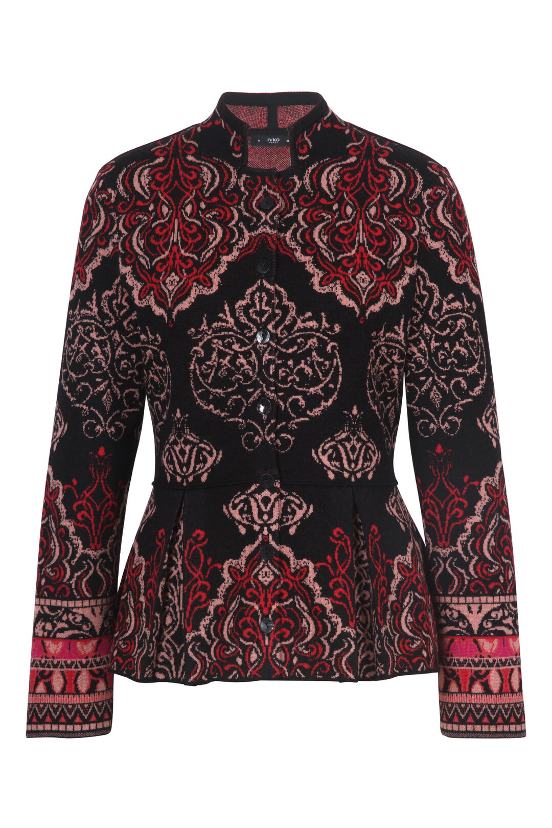 Jacquard Cardigan, Ornament Pattern