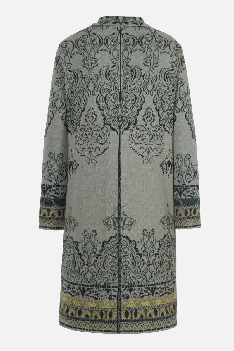 Jacquard Coatigan, Ornament Pattern