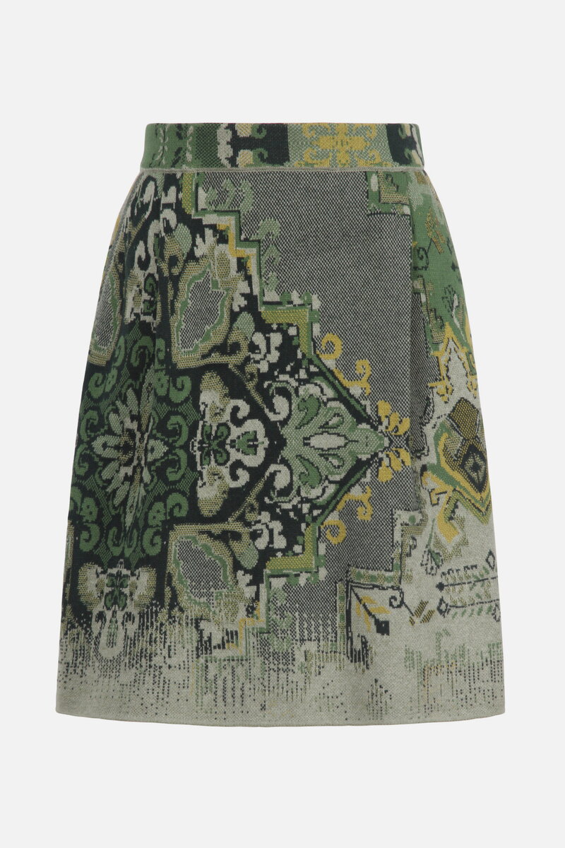 Jacquard Skirt, Kilim Pattern