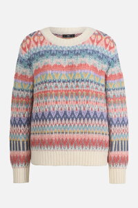 Pullover mit O-Ausschnitt, Re-Dandy Muster