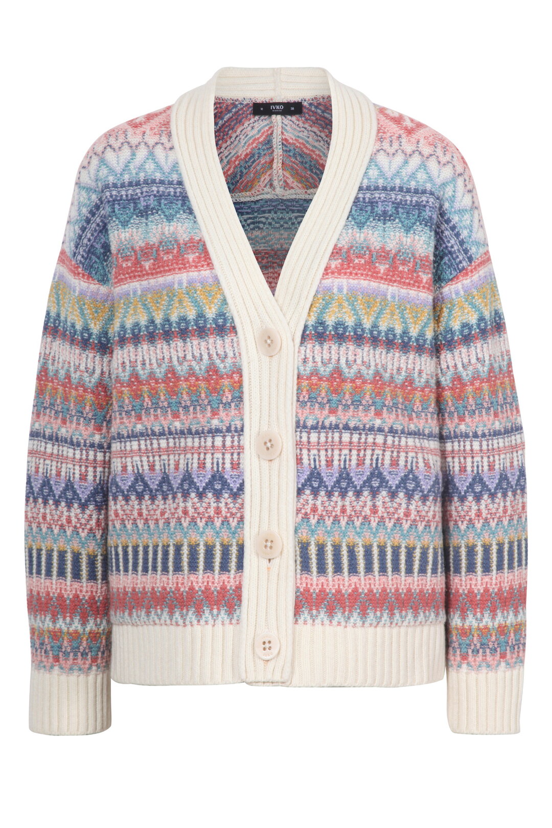 Strickjacke mit V-Ausschnitt, Re-Dandy Muster